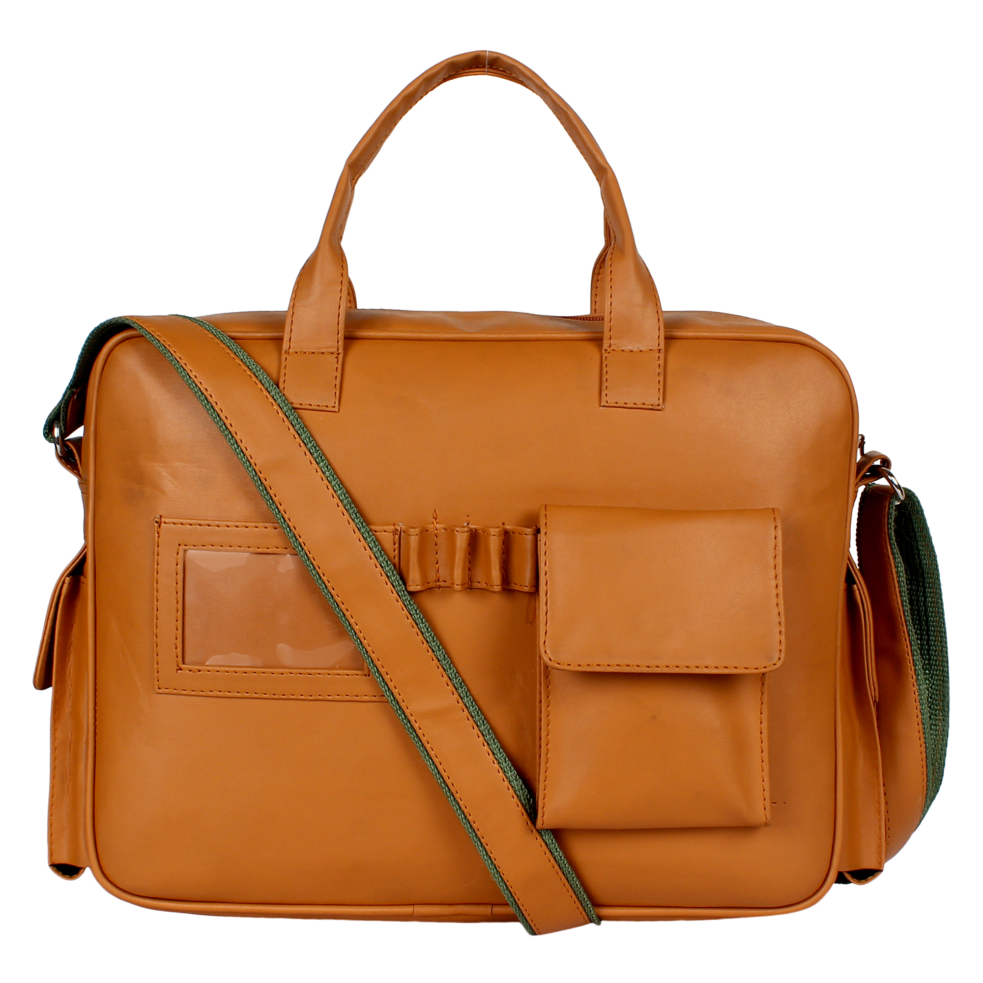 P&Y FASHION MEN'S LAPTOP MESSENGER BAG WITH TAN COLOR